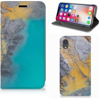 👉 Apple iPhone Xr Standcase Marble Blue Gold