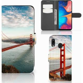 👉 Flipcover Samsung Galaxy A30 Flip Cover Golden Gate Bridge 8720091078383