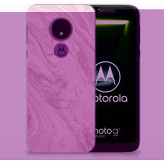 👉 Motorola Moto G7 Power TPU Siliconen Hoesje Marble Pink