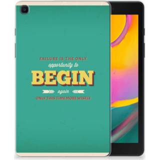 👉 Samsung Galaxy Tab A 8.0 (2019) Back cover met naam Quote Begin 8720091121119