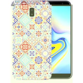 👉 Samsung Galaxy J6 Plus (2018) TPU Siliconen Hoesje Tiles Color