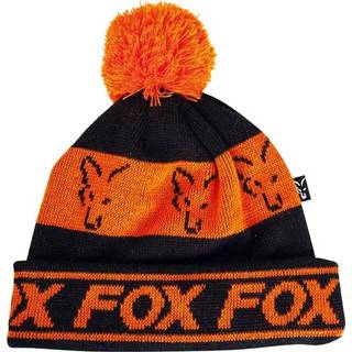 👉 Muts zwart oranje polyester One Size Fox Black & Orange Lined Bobble Hat |