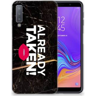 👉 Zwart Samsung Galaxy A7 (2018) TPU Hoesje Design Already Taken Black 8720091165649