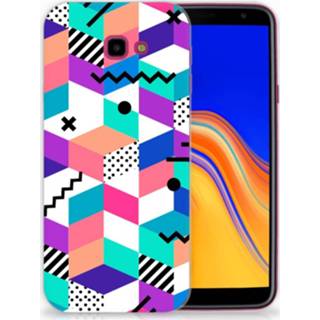 👉 Samsung Galaxy J4 Plus (2018) TPU Hoesje Design Blocks Colorful 8720091169319