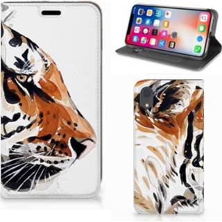 👉 Bookcase Apple iPhone Xr Watercolor Tiger