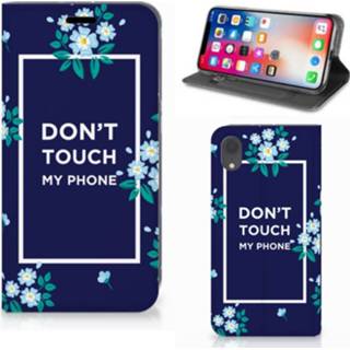 👉 Blauw Apple iPhone Xr Design Case Flowers Blue DTMP 8720091187153