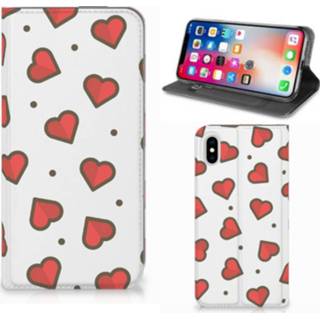 Apple iPhone Xs Max Hoesje met Magneet Hearts
