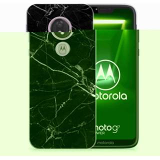 👉 Motorola Moto G7 Power TPU Siliconen Hoesje Marmer Zwart - Origineel Cadeau Vader