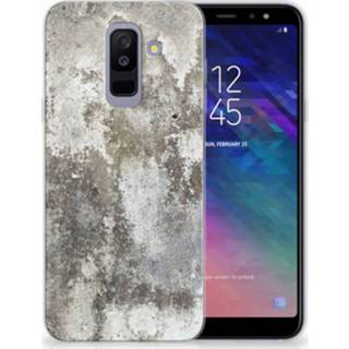👉 Samsung Galaxy A6 (2018) TPU Siliconen Hoesje Beton Print