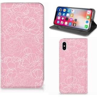 👉 XS wit Apple iPhone Max Smart Cover White Flowers 8720091261709