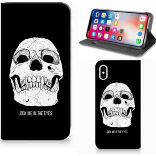 👉 Mobiel BookCase Apple iPhone Xs Max Skull Eyes