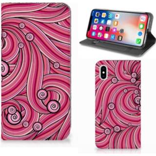 👉 Apple iPhone Xs Max Bookcase Swirl Pink