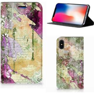 👉 Bookcase Apple iPhone X | Xs Letter Painting