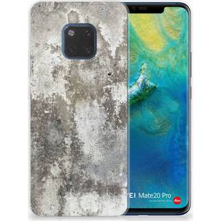 👉 Huawei Mate 20 Pro TPU Siliconen Hoesje Beton Print