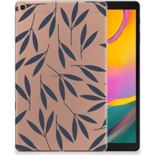 👉 Samsung Galaxy Tab A 10.1 (2019) Siliconen Hoesje Leaves Blue