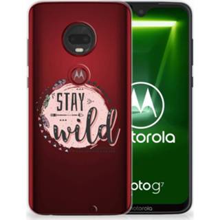 👉 Motorola Moto G7 | G7 Plus Telefoonhoesje met Naam Boho Stay Wild