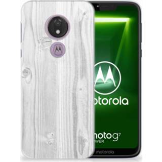 👉 Bumper hoesje wit Motorola Moto G7 Power White Wood 8720091350090