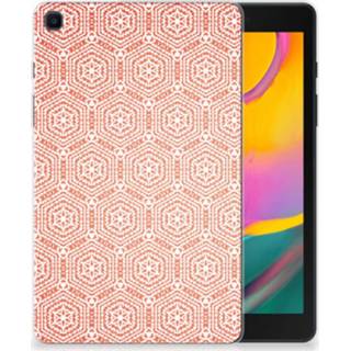 👉 Oranje Samsung Galaxy Tab A 8.0 (2019) Hippe Hoes Pattern Orange 8720091370685