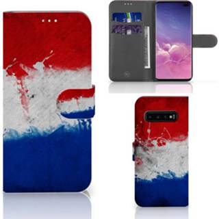 👉 Nederlandse vlag Samsung Galaxy S10 Plus Bookstyle Case 8720091477315