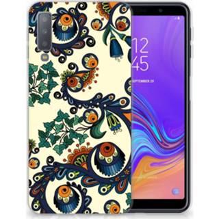 👉 Siliconen Hoesje Samsung Galaxy A7 (2018) Barok Flower
