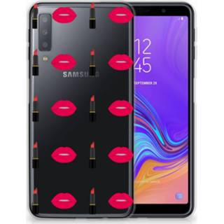 👉 Samsung Galaxy A7 (2018) Siliconen hoesje met naam Heart Smile