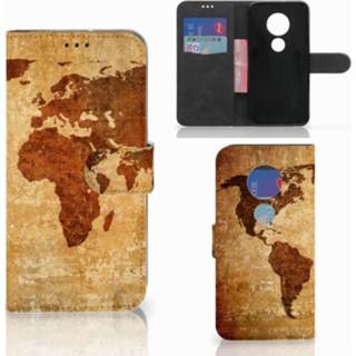 👉 Motorola Moto G7 | G7 Plus Flip Cover Wereldkaart
