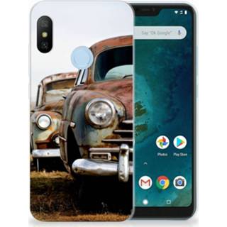 👉 Xiaomi Mi A2 Lite Siliconen Hoesje met foto Vintage Auto