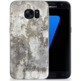 👉 Samsung Galaxy S7 TPU Siliconen Hoesje Beton Print