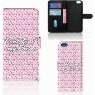 👉 Apple iPhone 7 Plus | 8 Plus Portemonnee hoesje Flowers Pink DTMP