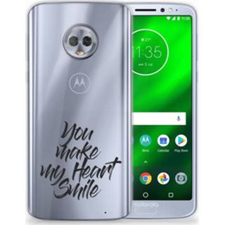👉 Motorola Moto G6 Plus Siliconen hoesje met naam Heart Smile