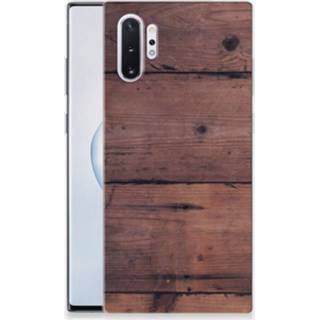 👉 Tablethoes silicone Samsung Galaxy Note 10 Plus Tablet Hoes Old Wood 8720091633445