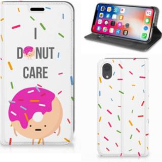 👉 Apple iPhone Xr Flip Style Cover Donut Roze