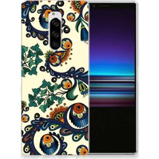 Siliconen hoesje Sony Xperia 1 Barok Flower 8720091638372