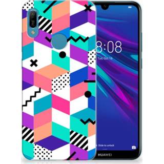 👉 Huawei Y6 2019 | Y6 Pro 2019 TPU Hoesje Blokken Kleurrijk