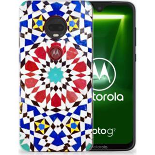 👉 Motorola Moto G7 | G7 Plus TPU Siliconen Hoesje Mozaïek