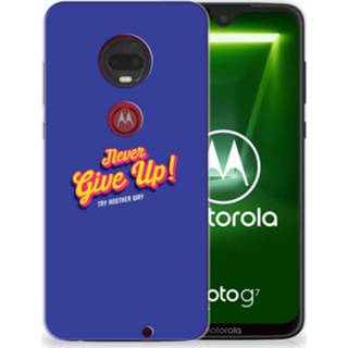 👉 Motorola Moto G7 | G7 Plus Siliconen hoesje met naam Never Give Up