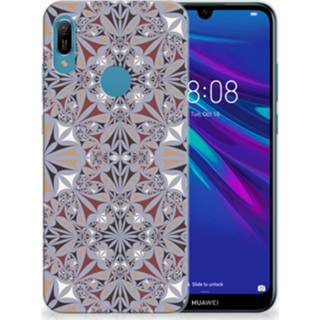 👉 Huawei Y6 2019 | Y6 Pro 2019 TPU Siliconen Hoesje Flower Tiles