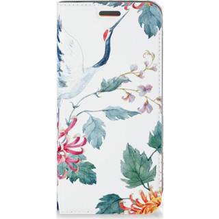 👉 Motorola Moto E5 Play Hoesje maken Bird Flowers 8720091729025