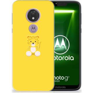 👉 Telefoonhoes baby's Motorola Moto G7 Power Telefoonhoesje met Naam Baby Leopard 8720091770317