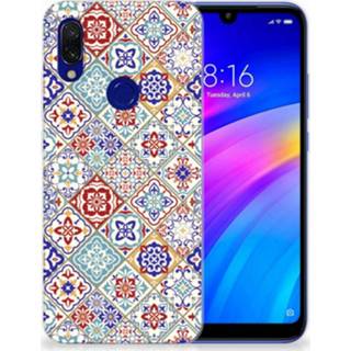 👉 Xiaomi Redmi 7 TPU Siliconen Hoesje Tiles Color