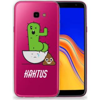 👉 Samsung Galaxy J4 Plus (2018) Telefoonhoesje met Naam Cactus Poo