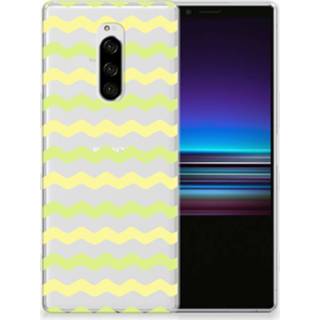 👉 Sony Xperia 1 TPU Siliconen Hoesje Marble Pink - Origineel Cadeau Vriendin