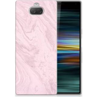 👉 Sony Xperia 10 Plus TPU Siliconen Hoesje Marble Pink