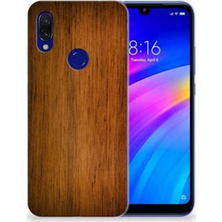 👉 Xiaomi Redmi 7 Bumper Hoesje Donker Hout