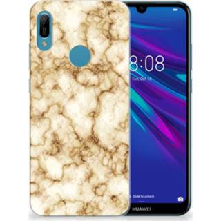 👉 Huawei Y6 2019 | Y6 Pro 2019 TPU Siliconen Hoesje Marmer Goud