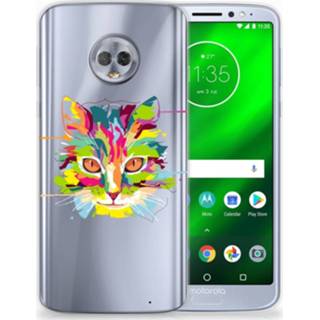 👉 Motorola Moto G6 Plus Telefoonhoesje met Naam Cat Color