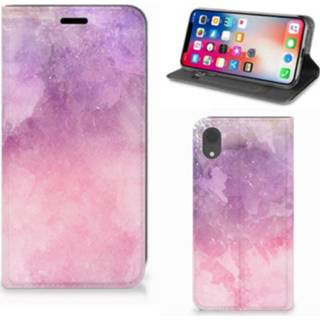 👉 Bookcase Apple iPhone Xr Pink Purple Paint