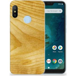 Xiaomi Mi A2 Lite Bumper Hoesje Licht Hout