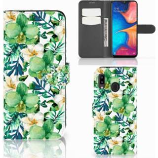 👉 Orchidee groen Samsung Galaxy A30 Hoesje 8720091872691