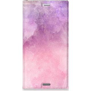 👉 Purper roze Bookcase Sony Xperia XZ Premium Pink Purple Paint 8718894625897